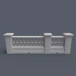Mediterranean bricks fences 3D model