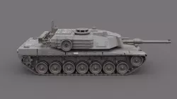 Metallic M1 Abrams Tank 3D model