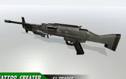 MG4 Gun Low-poly 3D model Low-poly  3D model