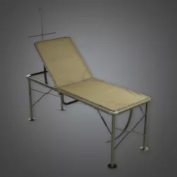 Military Medical Operating Bed - MLT - PBR Game Ready Low-poly  3D model