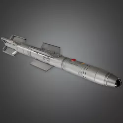 Military Missle Guided Bomb - MLT - PBR Game Ready Low-poly  3D model