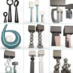 Modern Lamps Collection Faiences 3D model