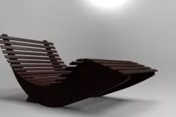 Modern rocking lounge chair 3D model