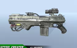 Modern Sci-Fi Space Gun 3D Model Low-poly  3D model