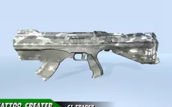 Modern Sci-Fi Weapons gun Low-poly 3D model Low-poly  3D model