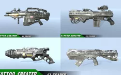 Modern Sci-Fi Weapons Space Gun Pack 3d model 3D Model Collection