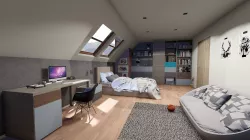 modern teen room 3d model Low-poly  3D model