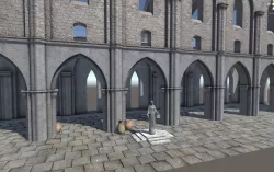 Modular Cathedral Elements  Low-poly  3D model