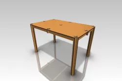 modular table 3D model