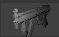 MP5K Gun Low-poly  3D model