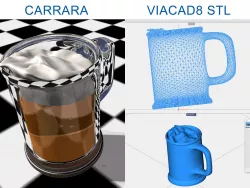 Mug beer inclined 3D model