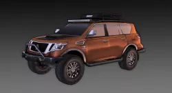 Nissan Armada Off-road Build Low-poly  3D model