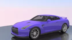 Nissan GTR Low-poly  3D model