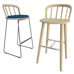 Nym Wooden Bar Stools Pedrali 3D model