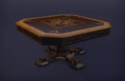 Old medieval round Table Low-poly  3D model
