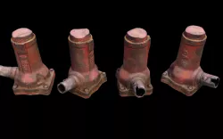 Old Rusty Bottle Jack Low-poly  3D model