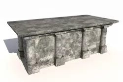 Old stone altar Low-poly  3D model