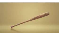 old wooden baseball bat Low-poly  3D model
