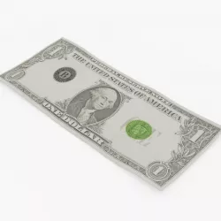One Dollar Bill Low-poly  3D model