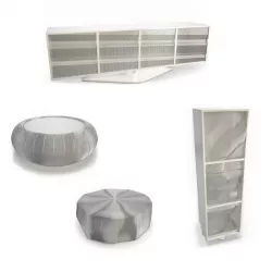 Opto Metallic Furniture 3D model
