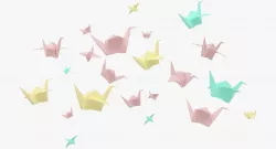 Origami Birds 3D model