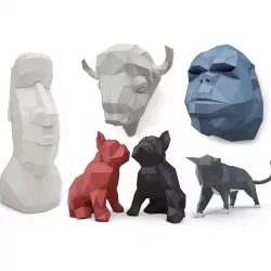 Origami Sculpture Animals Collection Marokka 3D model