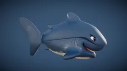 PBR Baby shark plastic toy 3D High poly 3D model
