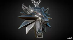 PBR The Witcher 3 medallion 3D homage 3D model