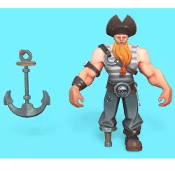 Pirate - Stylized - Low Poly Character with Weapon Anchor Low-poly  3D model