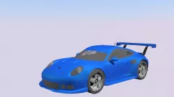 Porsche 911 rsr Low-poly  3D model