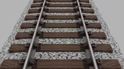 Railway Wooden Sleeper Low-poly  3D model