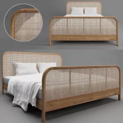 Rattan Bed Indochine 3D model