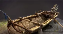 Real time era game fishing boat model 3D model