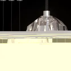 Restoration Hardware BOULE DE CRISTAL CORD PENDANT Nickel 3D model