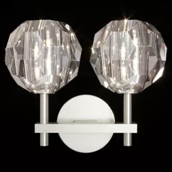 Restoration Hardware BOULE DE CRISTAL DOUBLE SCONCE Nickel 3D model