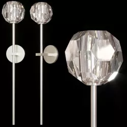 Restoration Hardware BOULE DE CRISTAL LONG SCONCE nickel  3D model