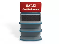 Retail Rack with Emissive texture Low-poly  3D model