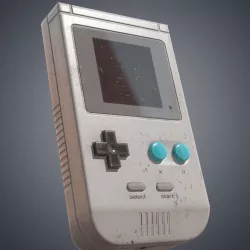 Retro portable video console Low-poly  3D model