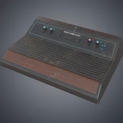 Retro video console Low-poly  3D model