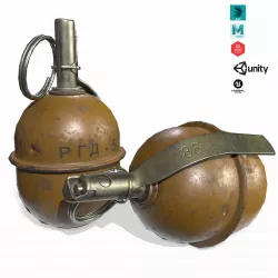 RGD-5 Grenade Low-poly  3D model