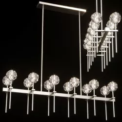 RH BOULE DE CRISTAL GRAND DOUBLE LINEAR CHANDELIER Nickel 3D model