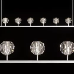 RH BOULE DE CRISTAL LINEAR CHANDELIER 60 Nickel 3D model