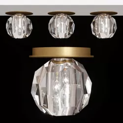 RH BOULE DE CRISTAL PETITE FLUSHMOUNT brass  3D model