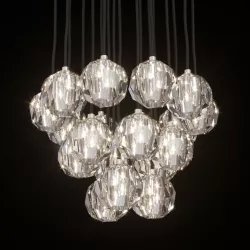 RH BOULE DE CRISTAL ROUND CLUSTER CHANDELIER 19 Nickel 3D model