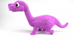 Rigged and Animated Cartoon Dinosaur 3D model