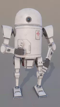 Robot medic Low-poly  3D model