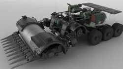 Sci Fi   vehicle  Armed Road roller 3D model