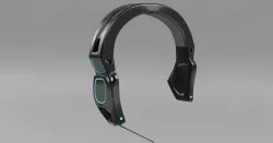 Science Fiction Head Phone Heard Surface 3D Model scifi 3D model