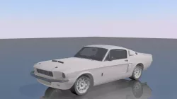 Shelby Cobra gt500 Low-poly  3D model