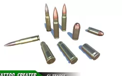Shell-Bullets low poly 3d model Low-poly  3D model